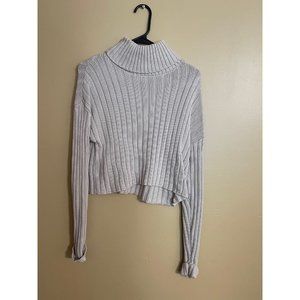 Forever 21 Cropped Nude Turtleneck Sweater